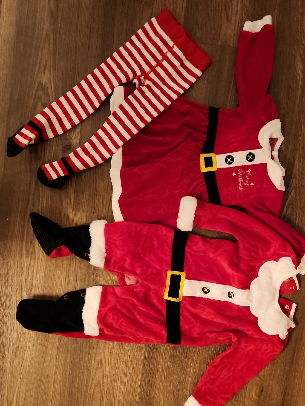 Primark Baby Red & White Striped Pajama costume twins Set